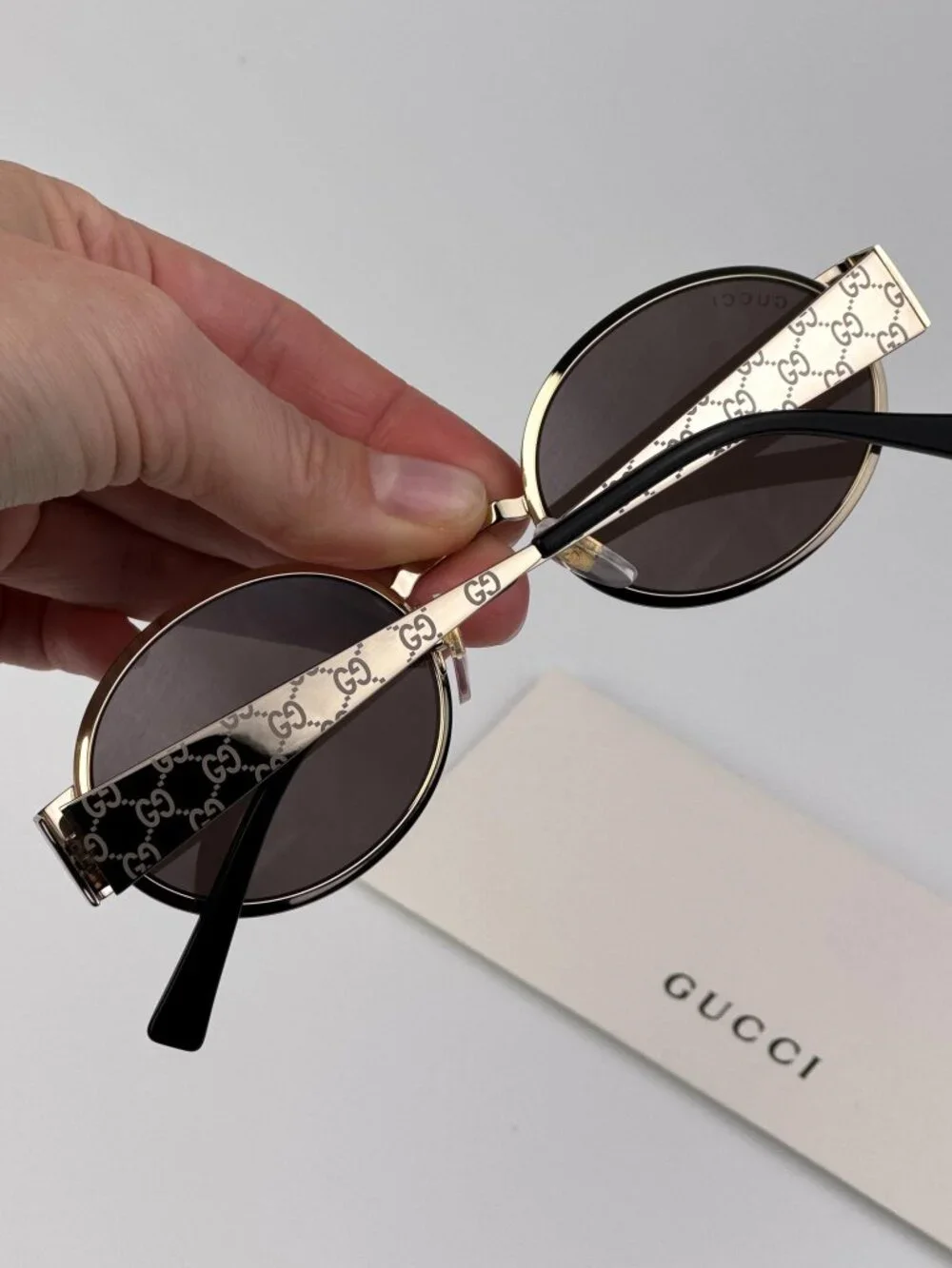 GUCCI GG1854S 005 GOLD BROWN SUNGLASSES